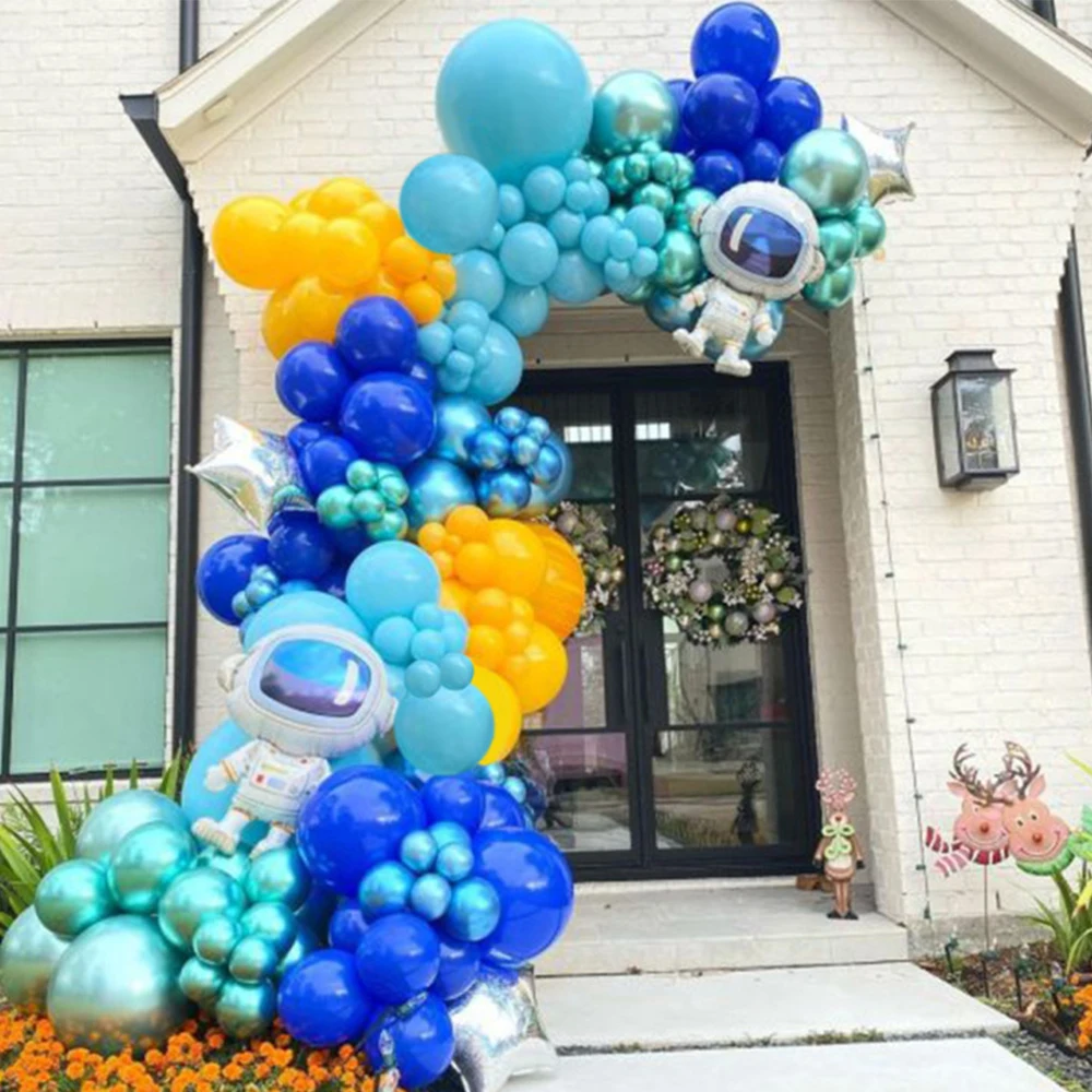 

135pcs Outer Space Party Rocket Astronaut Foil Balloons Galaxy Theme Party Boy Birthday Party Decoration Air Globals Kids Favor