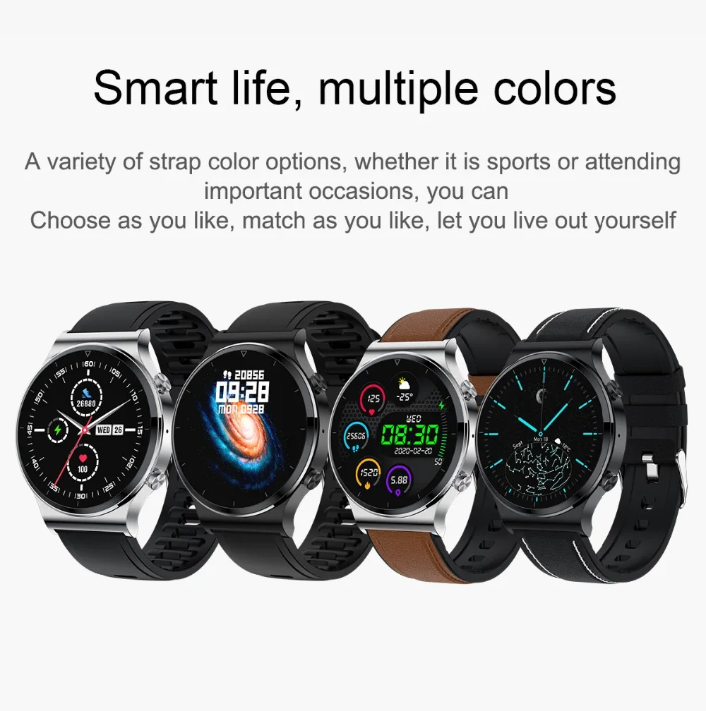 

[bluetooth Cal] Bakeey S600 1.3inch 2021 Smart Watch Man Full Touch Fitness Tracker Multiple Sports Mode Custom Dials Smartwatch