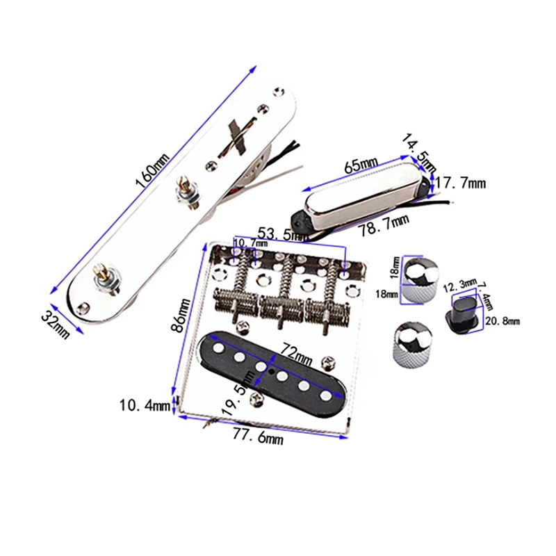 

Retro Pickup Guitar Pickups TL Thread Head Folded Trilateral Pickup for Guitar Musical Instrument