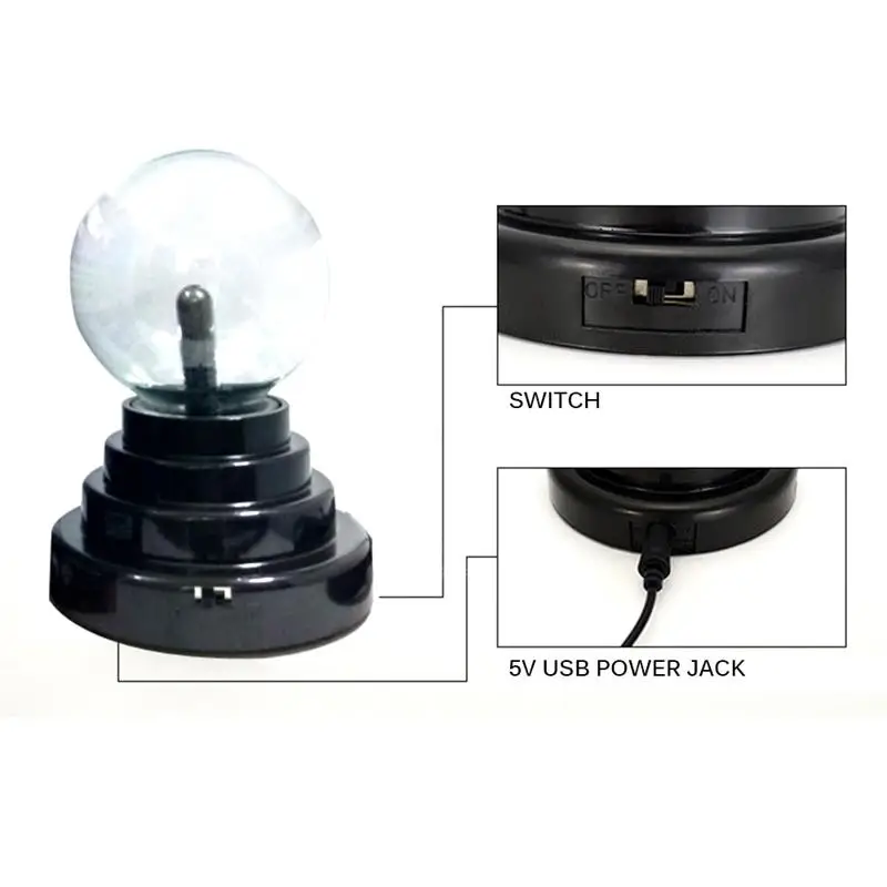 Новый USB плазменный шар электростатической Сфера светильник магический