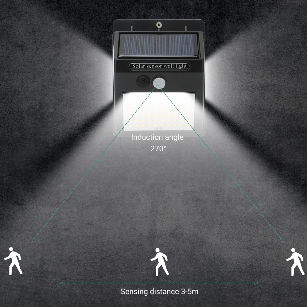 Уличная лампа на солнечной батарее BORUiT водонепроницаемый настсветильник