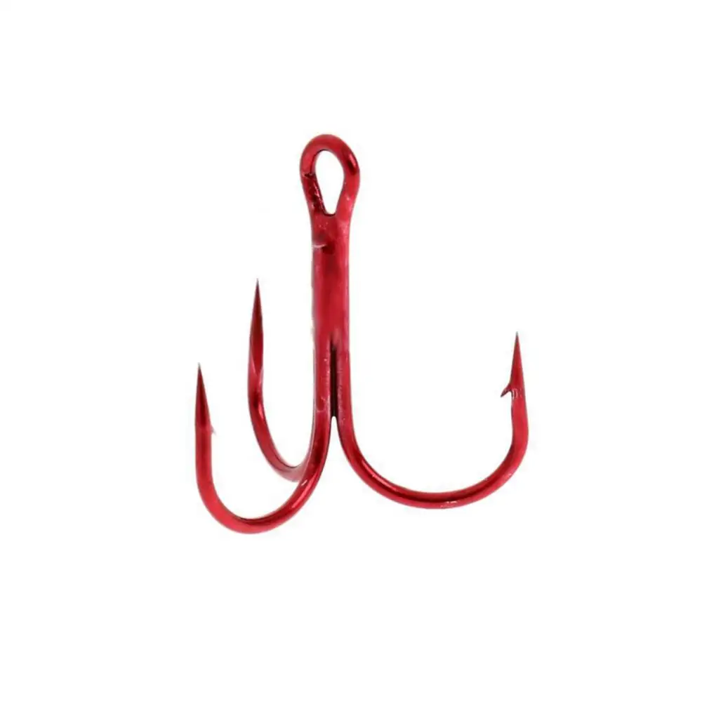 

50%HOT 100Pcs Carbon Steel Fishing Treble Hooks Baits Holder Fishhooks 2/4/6/8/10#