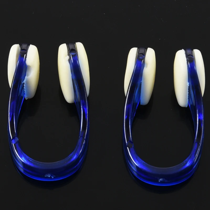 Плавание Дайвинг водонепроницаемый зажим для носа синий белый 2 шт. | Спорт и