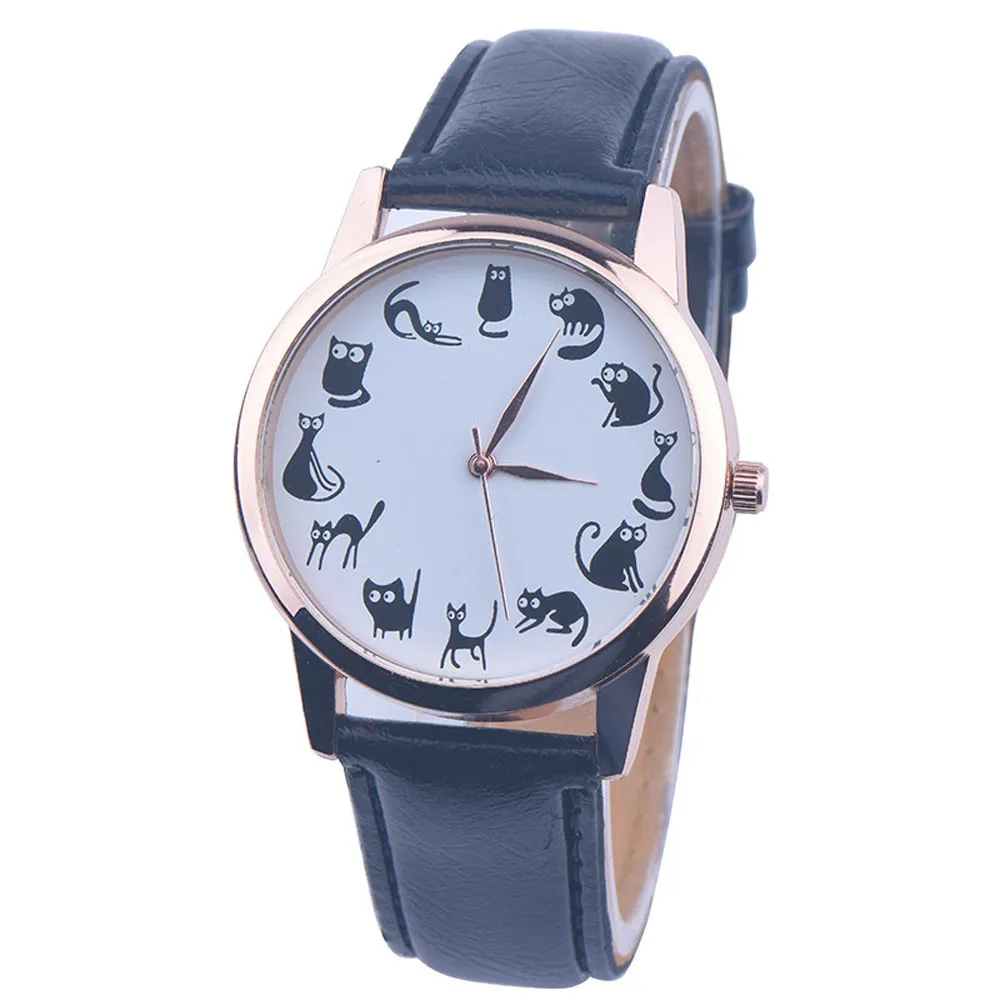 

Women Top Brand Luxury Quartz Watch Creative animal pattern 2019 Leather Distinguished Women Clock Relogio Feminino Gift Q