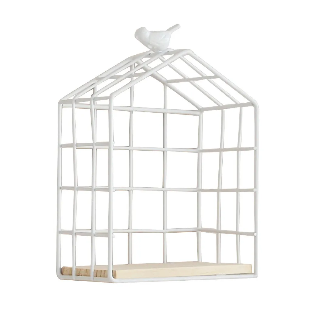 Wooden Metal Storage Racks Hanging Decor Flower House Rack Wall Book Figurines Display Crafts Shelves 2020 8P |
