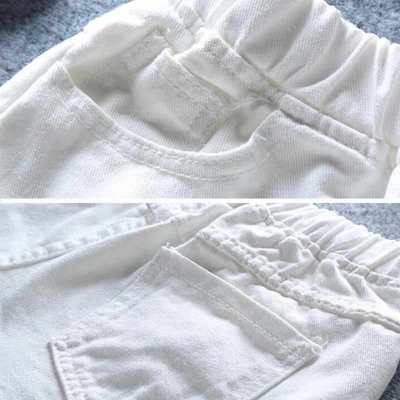 Женские джинсовые шорты с эластичным поясом белые черные летние винтажные