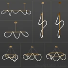 Светодиодные люстры в скандинавском стиле, минималистичные светильники сделай сам с линиями для освещения, подвесные светильники для отеля, ресторана, гостиной