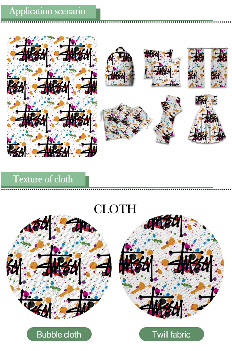 

American Street Fashion Brand Bullet Textured Liverpool Polyester Fabric Patchwork Tissue Kids Home Textile for Sewing Doll