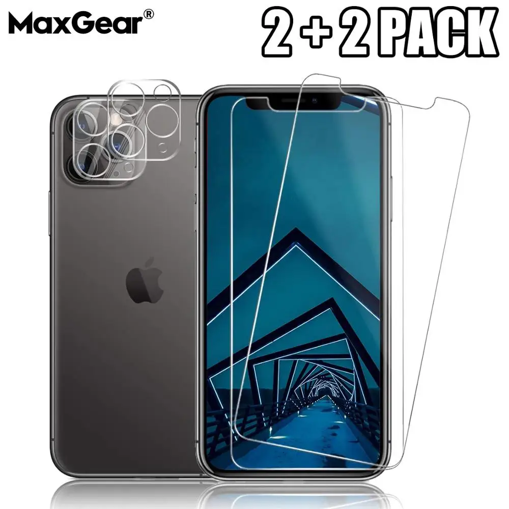Закаленное стекло для iPhone 7 8 Plus 7P P X XR XS 12 mini 11 Pro Max SE 2 шт.|Защитные стёкла и плёнки