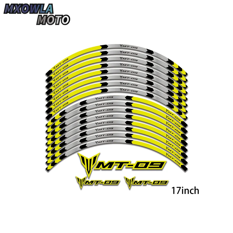

16 X Thick Edge Outer Rim Sticker Stripe Wheel Decals FIT all YAMAHA MT-09 MT09