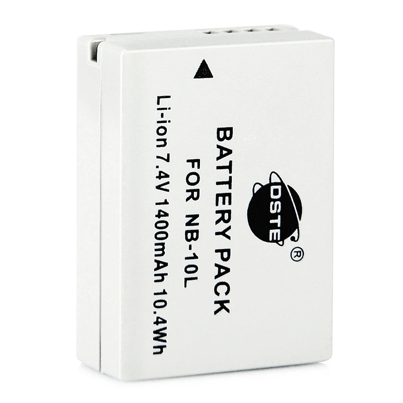 2 шт. 1400 мАч 7 4 V 10.4Wh DSTE NB-10L NB10L цифровой Батарея камеры DSLR 1 * Зарядное устройство для
