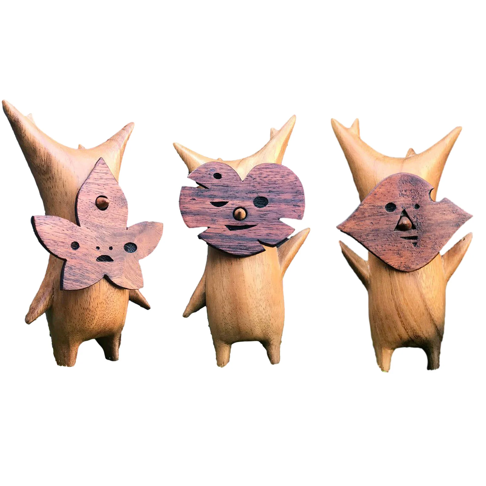 

Forest Wizard Wooden Korogu The Legend Of Zel-da: Breath Of The Wild Garden Leaf Elves Crafts Wooden Grain Resin Ornaments in s