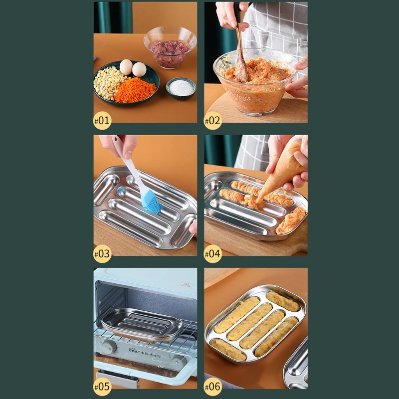 6 ячеек для изготовления колбасок ручной работы сделай сам форма кухонные