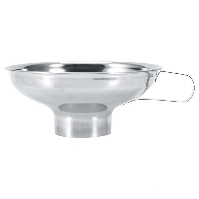 

Stainless Steel Funnel Household Wide Mouth Canning Jars Funnel with Handle Home Kitchen Tools
