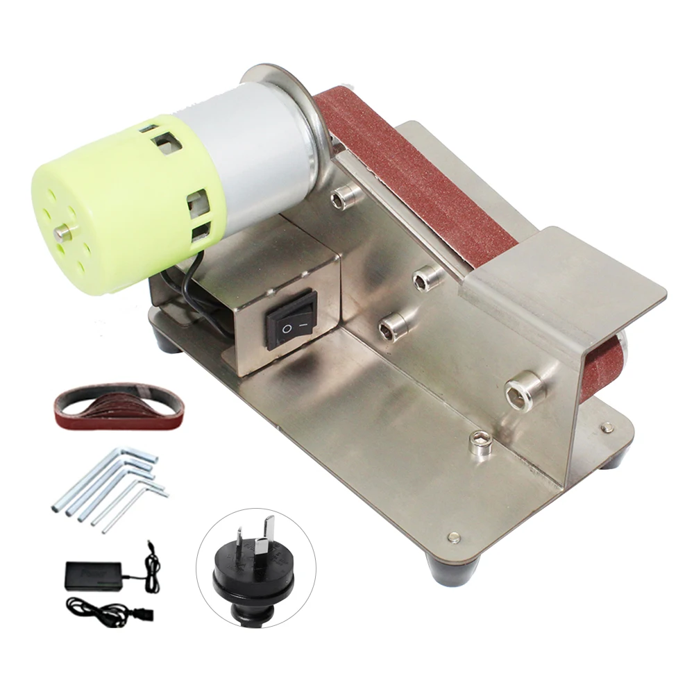 

15-degree Fixed Angle Knife Sharpener Belt Sander 7 Level Adjustable Polisher 100W Polishing Machine with 10pcs Sanding Belts