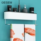 Полки для ванной комнаты GESEW с вешалкой для полотенец Настенные Полки для бытовых предметов для кухни домашний стеллаж для хранения аксессуары для ванной комнаты