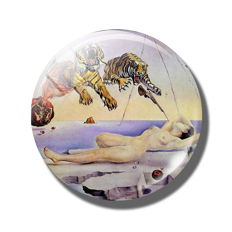PACK OF 1 Dali Salvador, Rene Magritte, Pablo Picasso Surrealist живописец художественный сувенир магниты на холодильник стеклянные магнитные наклейки - Цвет: PACK OF 1