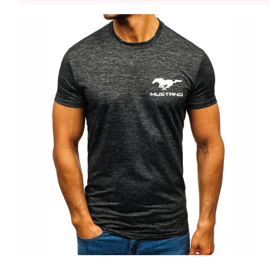 

2020NEW Summer Men's T-Shirt for Mustang Car Logo Printed Men's short sleeve Fashion Casual Light Short sleeve Crew neck T-Shirt