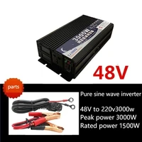 inverter full power 6000w pure sine wave 12v24v to 220v fast charging vehicle household solar charger60hz50hz