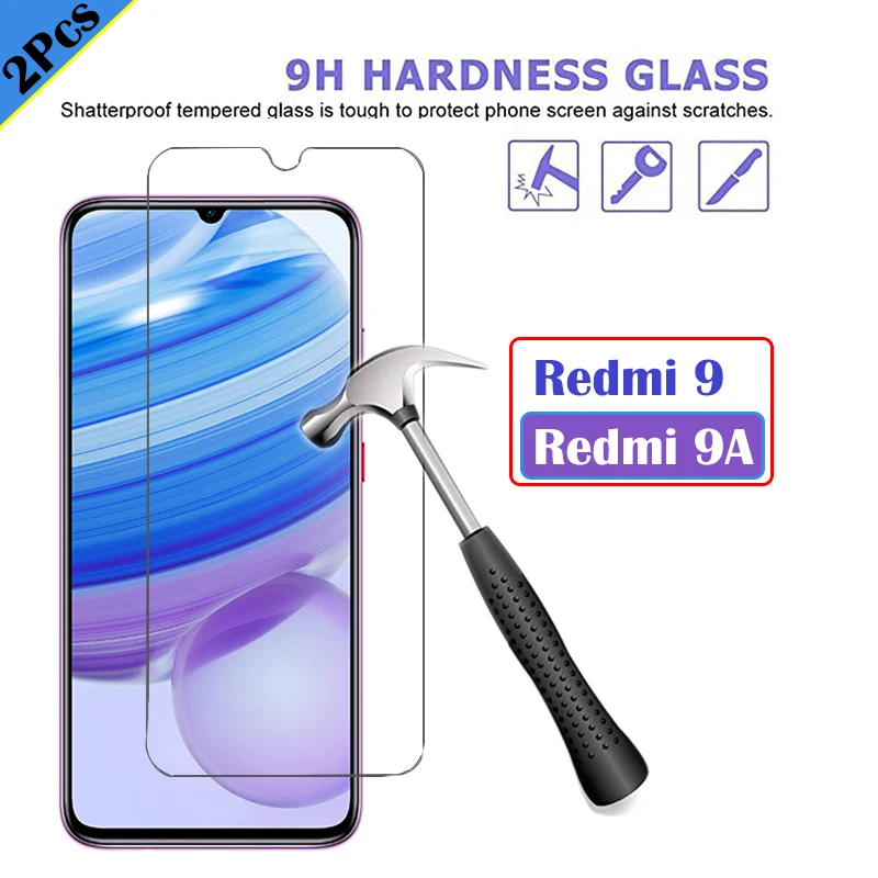

1-2Pcs For Redmi9 A Cover Tempered Glass for Xiaomi Redmi 9a a9 Glass Screen Protector For Redme Realmi 9 A Transparent HD Glass