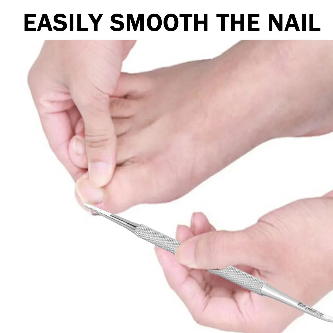 

3pcs Double Ended Ingrown Toenail Correction Lifter File Nail Foot Care File Hook Manicure Pedicure Toenails Clean Tool