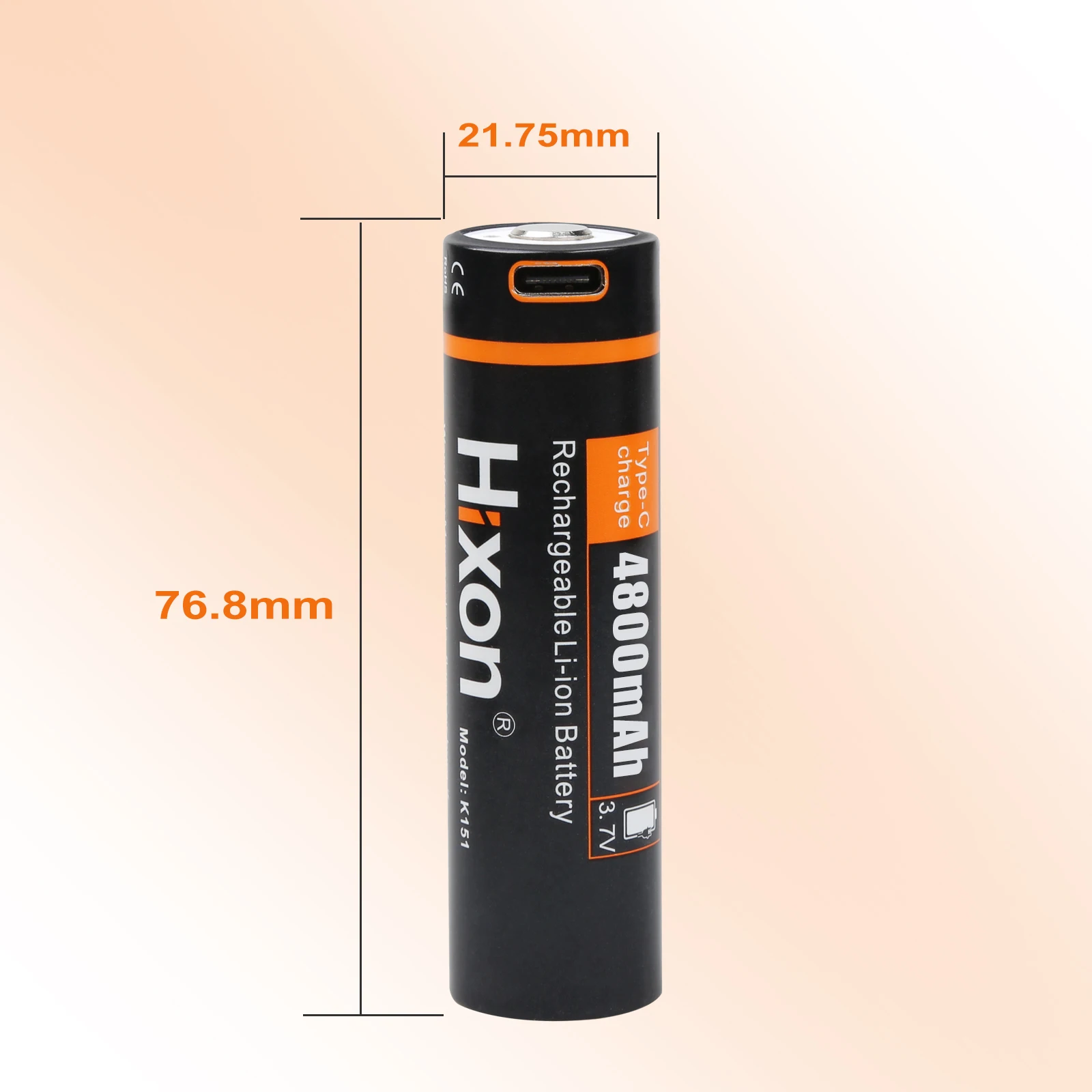 Литий-ионный аккумулятор Hixon сверхбольшая емкость 3 7 в USB 217000 4800 мАч для фонарика +