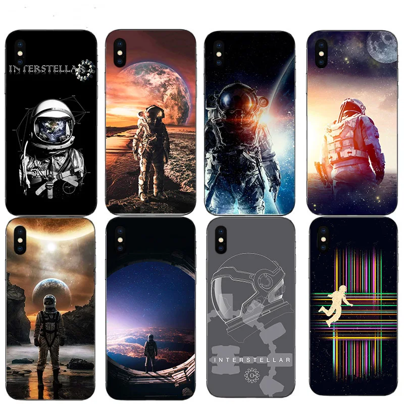 

Movie Interstellar Phone Shell Cosmonaut space Soft Mobile Case For Iphone 11 Pro Max 12 Mini SE X XR XS 7 8 6 6S Plus 5s Cover