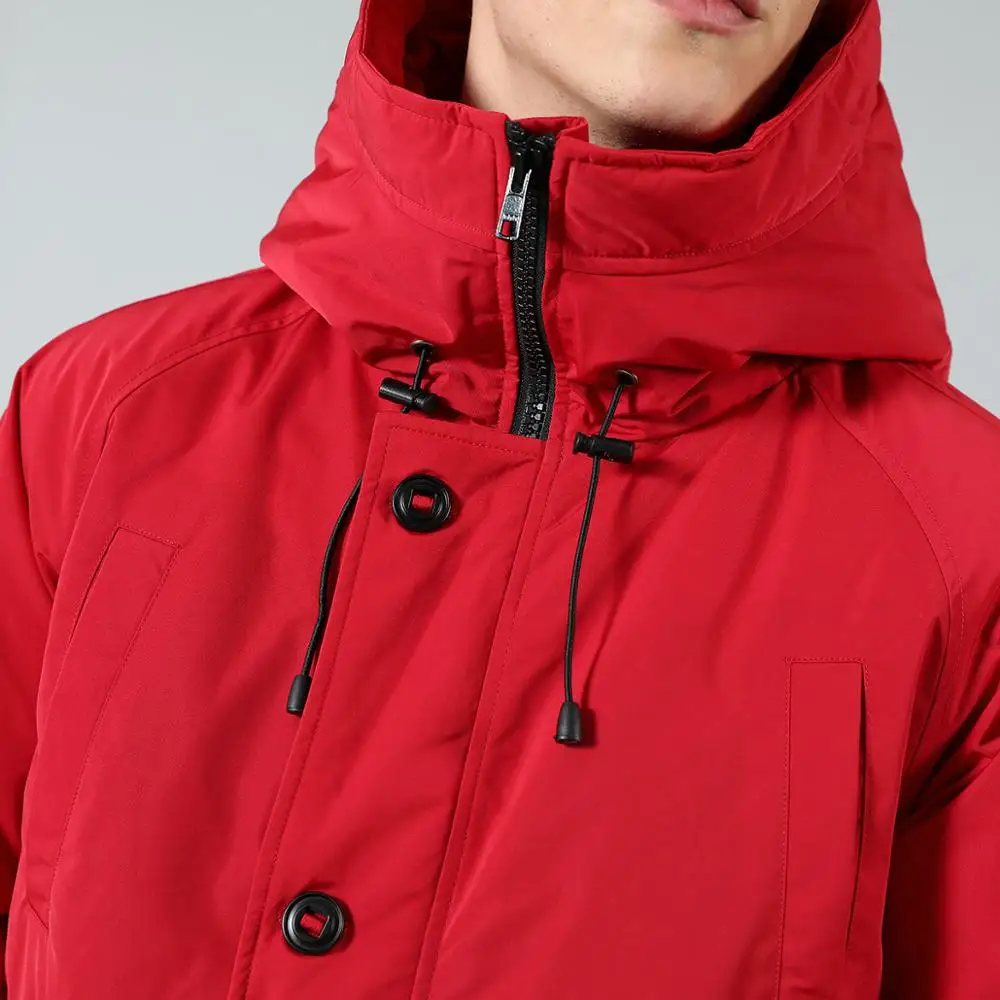 Мужская короткая куртка бомбер SIMWOOD модная теплая на 90% ном сером утином пуху с