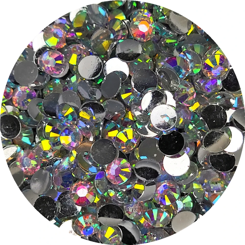 Высококачественный кристалл AB Смола клей на обратной стороне Стразы не горячей