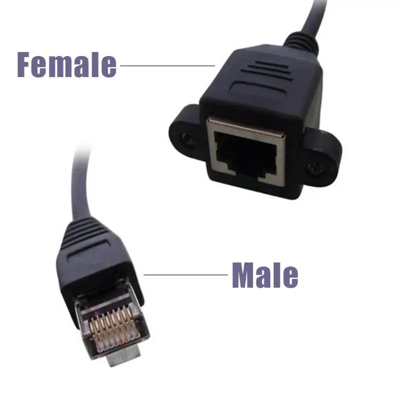 8Pin RJ45 кабель штекер гнездо винтовое крепление 100 м Сетевой удлинитель LAN