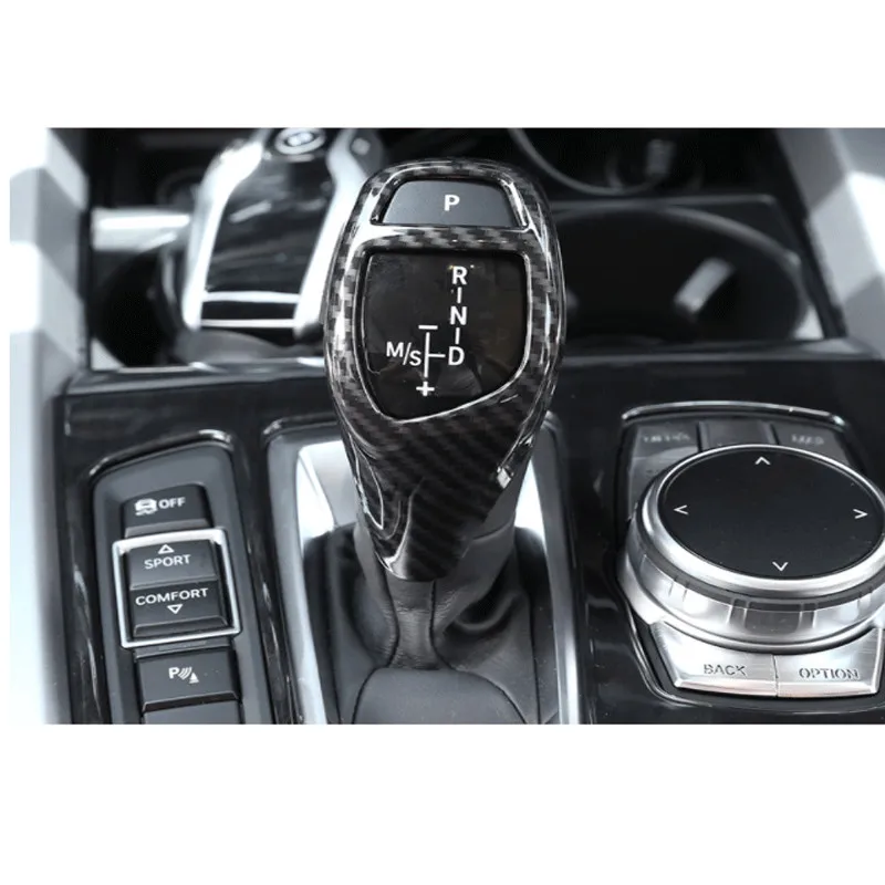 Углеродное волокно Стиль Шестерни рукоятка переключения длинный рукав Пуговицы