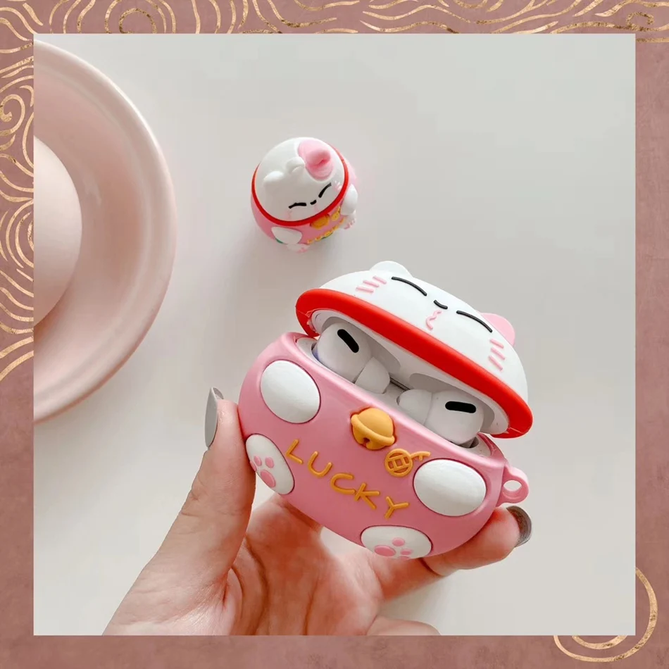 pink cat Для AirPods Pro Чехол 3D Милый Забавный инопланетянин кавайный мультяшный чехол для наушников для AirPods 3 Мягкий защитный чехол с крючок карабина - Цвет: pink cat