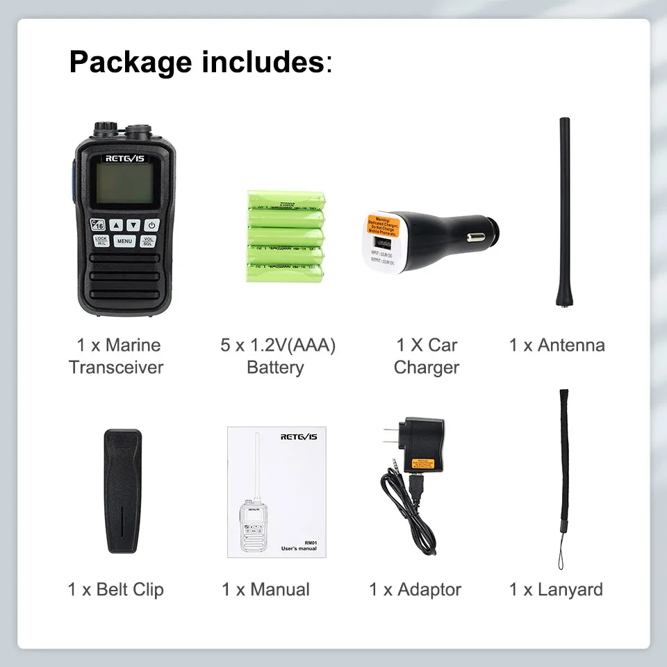 retevis rm01 vhf marine radio transceiver ipx7 waterproof handheld walkie talkie float vessel talk two way radio for boat noaa free global shipping