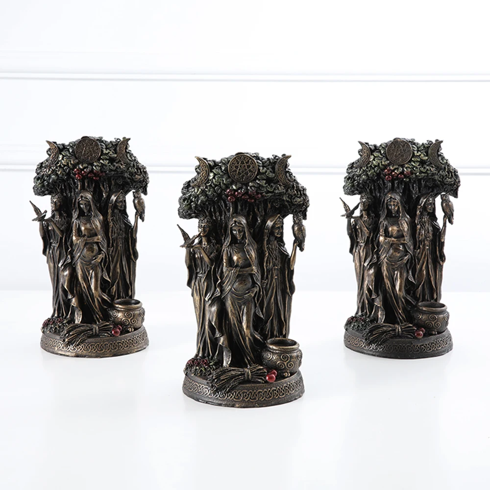 Статуи из смолы 26 см новая греческая религия кельтский данду тройная богиня