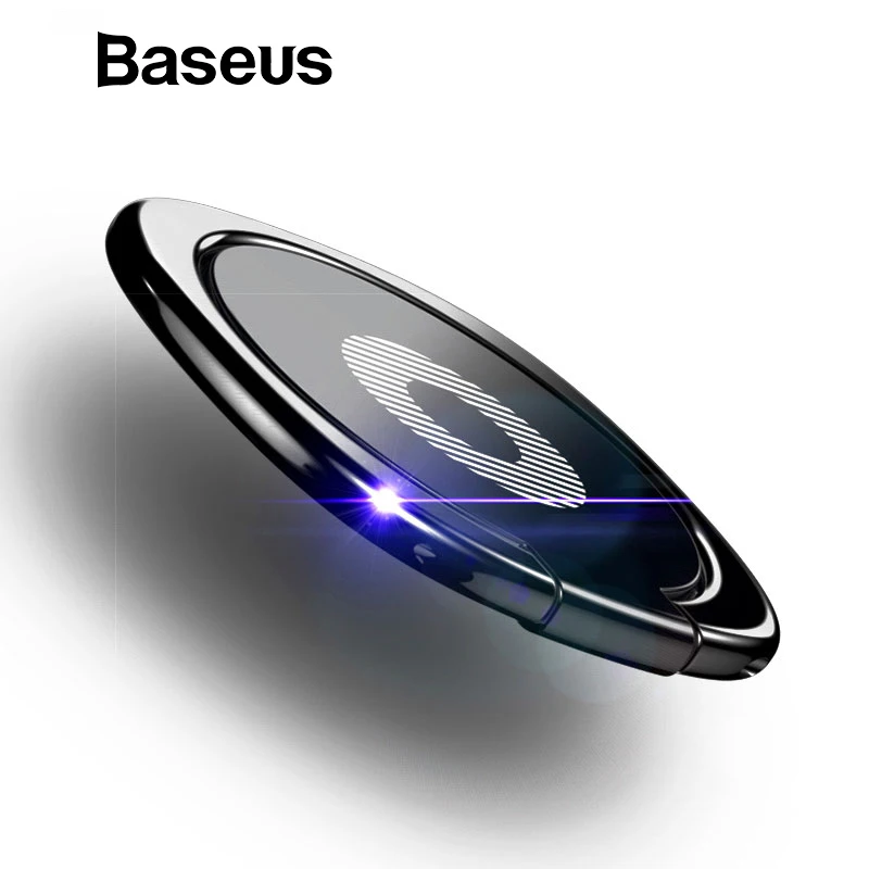 Baseus, тонкое кольцо-держатель для телефона, Универсальное кольцо-держатель на палец, вращающийся на 360 градусов, Настольный кронштейн, подставка, подходит для Магнитного Держателя