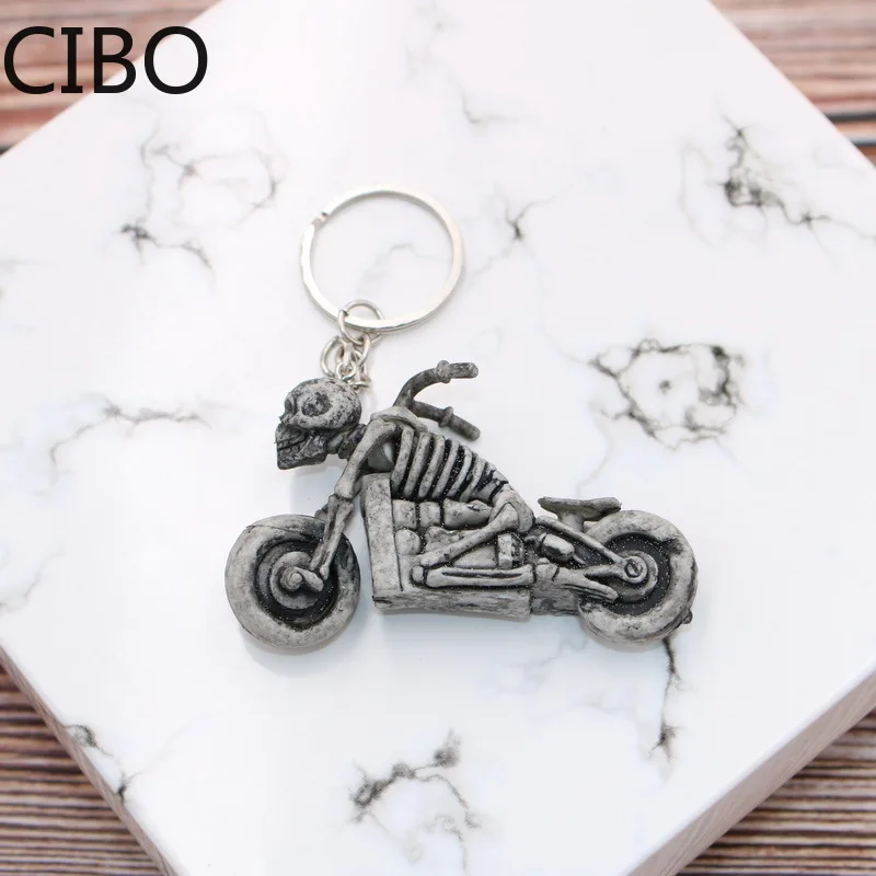 2019 New Skeleton Skull Motorcycle Autobike Keychains Keyrings Key Chains Purse Bag Pendant For Car llaveros |