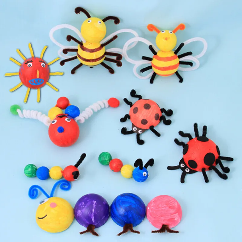 

Craft DIY Handmade Educational Toy 100Pcs/pack Children Educational Toy Crafts For Kids Colorful Pipe Cleaner Toys