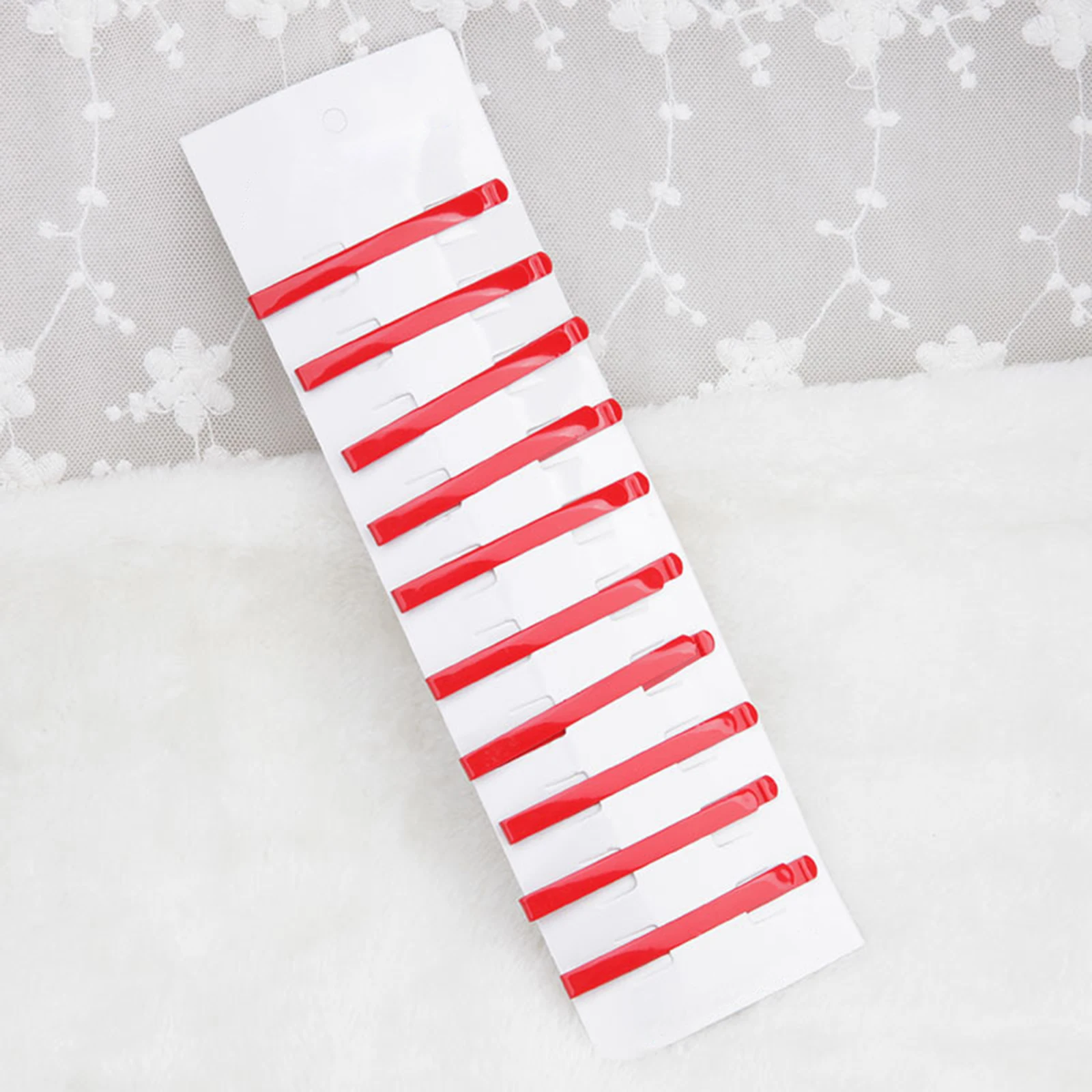 

Anime Red Hairpins Flat Style Hair Clips Headwear for Girl Women Party
