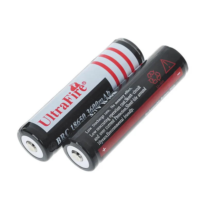UltraFire 2 шт. 18650 3600 мАч 3 7 в перезаряжаемая защита литий-ионной батареи литиевая