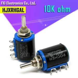 2 шт WXD3-12 1 Вт 10K Ом WXD3-12-1W 5 кольцо многотокусный прецизионный потенциометр с проволочной обмоткой