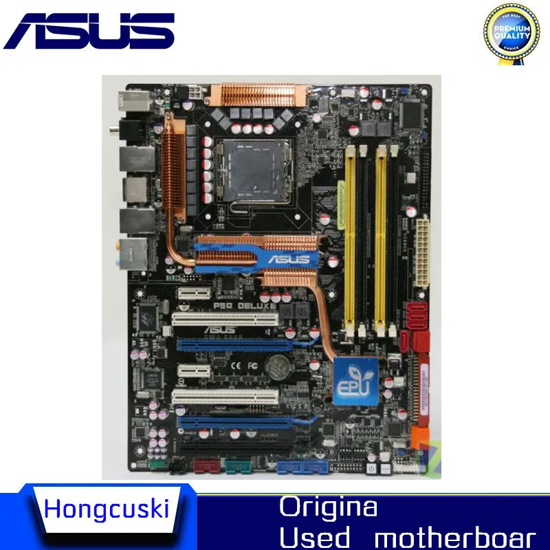 Разъем LGA 775 для ASUS P5Q Deluxe оригинальный б/у настольный компьютер Intel P45 материнская