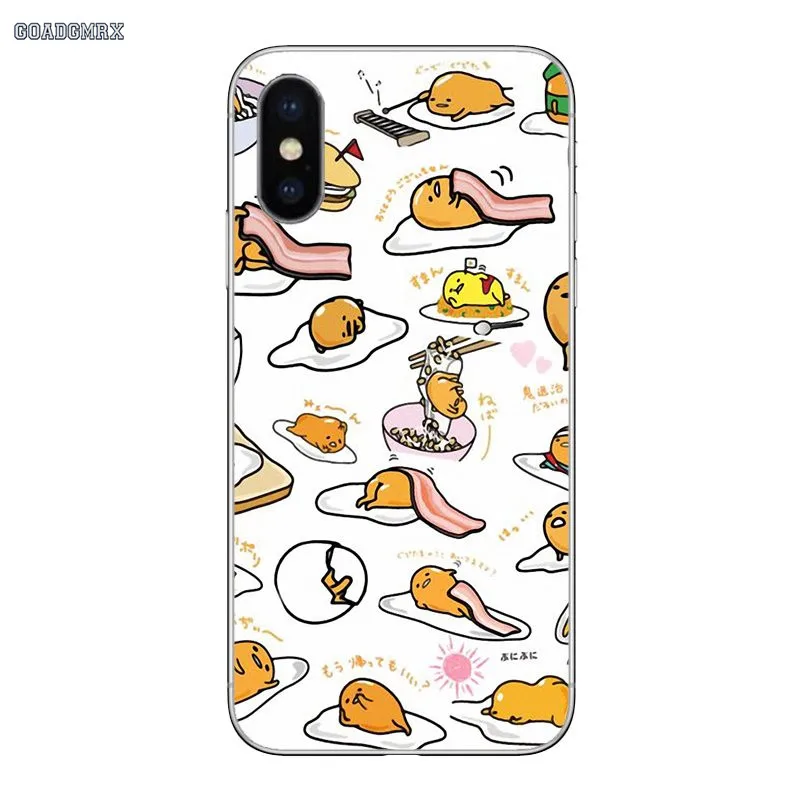 For iPhone 11 X XR XS Pro MAX 4 4S 5 5S SE 5C 6 6S 7 8 Plus Cute Cartoon Gudetama Soft Shell Transparent Cases Covers | Мобильные