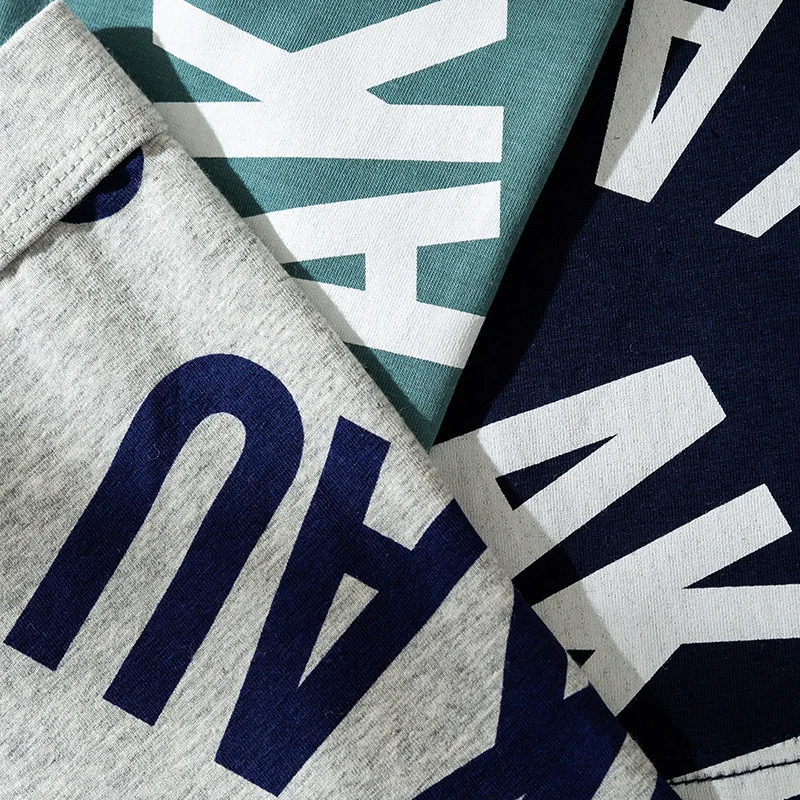 Трусы-боксеры мужские хлопковые дышащее нижнее белье в японском стиле с надписью