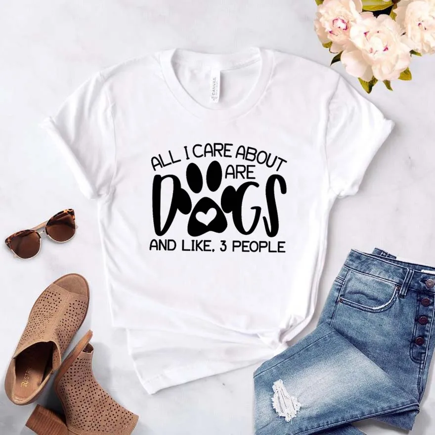 

Women T Shirt All I Care about Are Dogs Print Tshirt Women Short Sleeve O Neck Loose T-shirt Ladies Causal Tee Shirt Tops