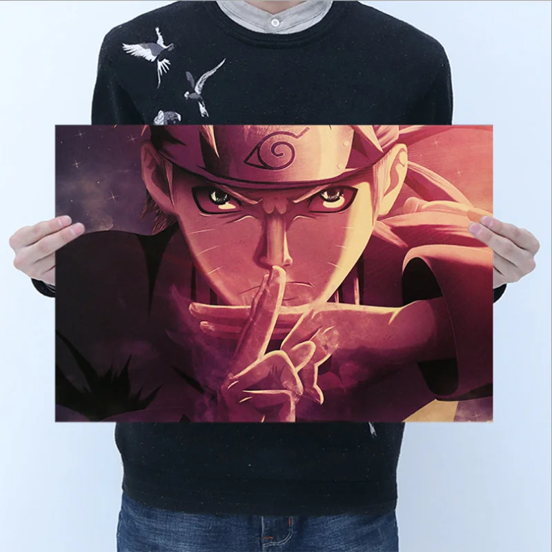 Уютный момент аниме мультфильм Узумаки постер Naruto Винтаж крафт бумага комиксы Наруто живопись Бар Детская комната Декор 50*35 см - Цвет: N15