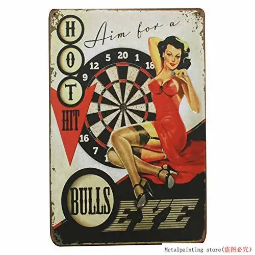 warehouse Retro Pin Up Sexy Girls Tin Metal Sign Wall Decor for Home Garage Man Cave Bar Painting | Дом и сад