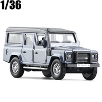 136 defender suv diecasts toy vehicles metal alloy simulation model car sound light pull back for gifts collection