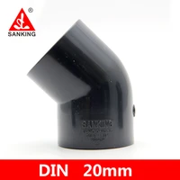 sanking 20mm upvc 45 degree elbow pvc connector fittings garden connector gray plastic irrigation tube coupling irrigation