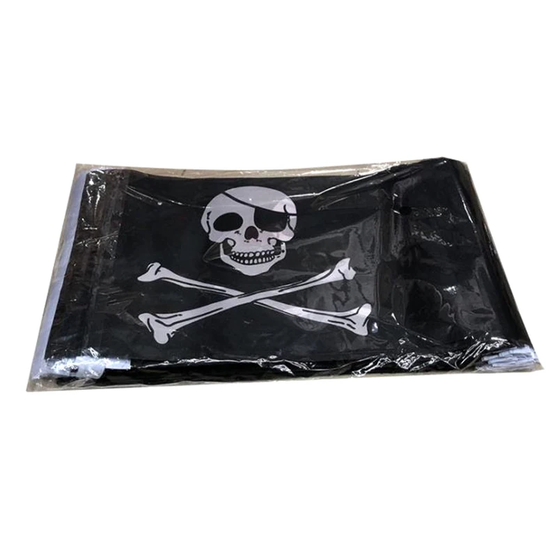 21x14 см 10 шт. Череп и крест-кости Jolly Roger пиратский ручной флаг | Дом сад