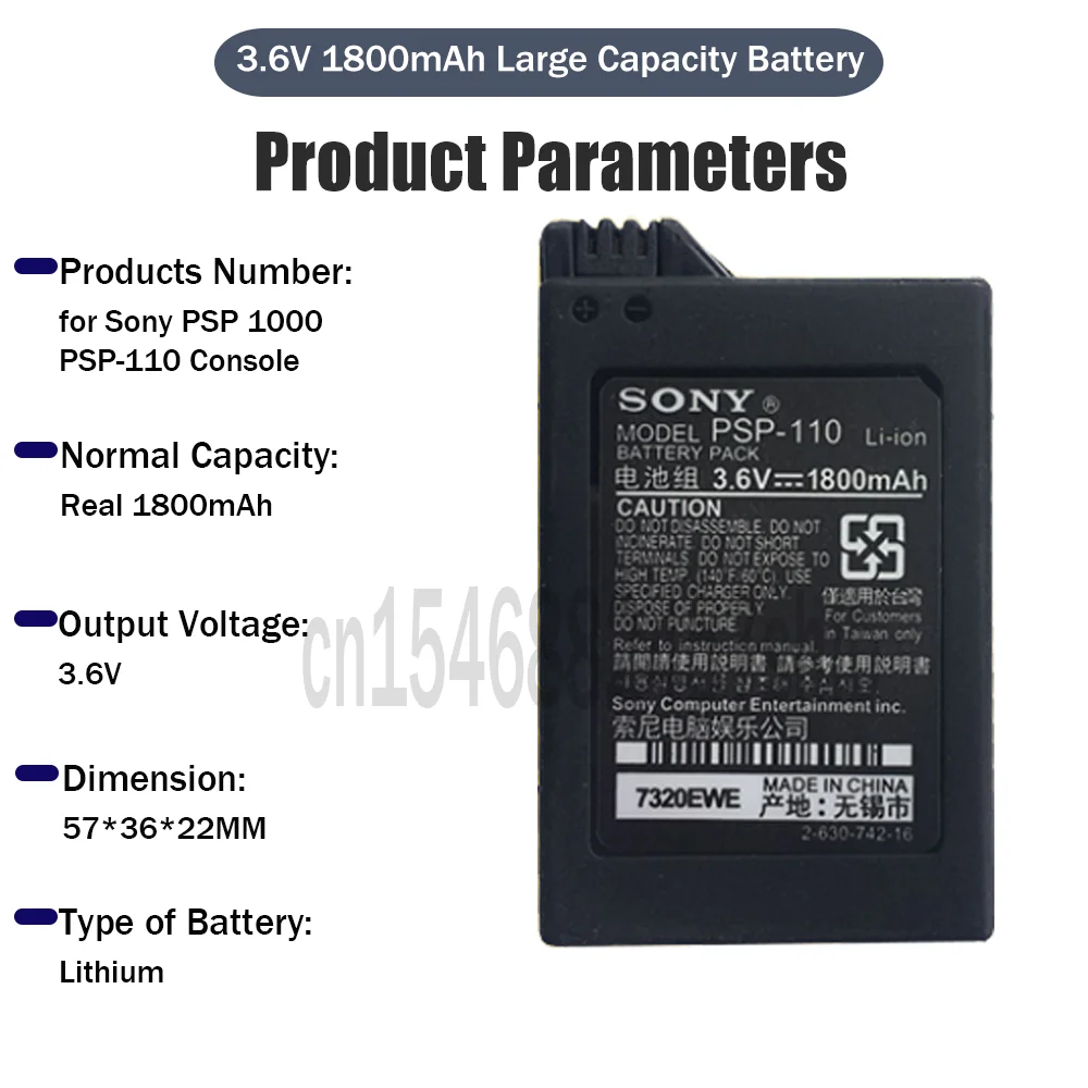 Оригинальная литий-ионная аккумуляторная батарея Sony 3 6 В 1800 мАч 1 шт. для